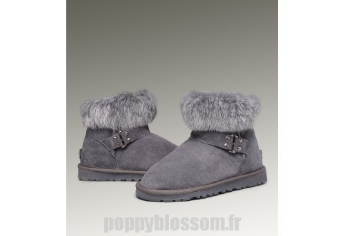 Bottes Ugg refuser obéissance-195 Mini fourrure de renard gris?